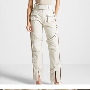 Women's Cream Cargo Pants